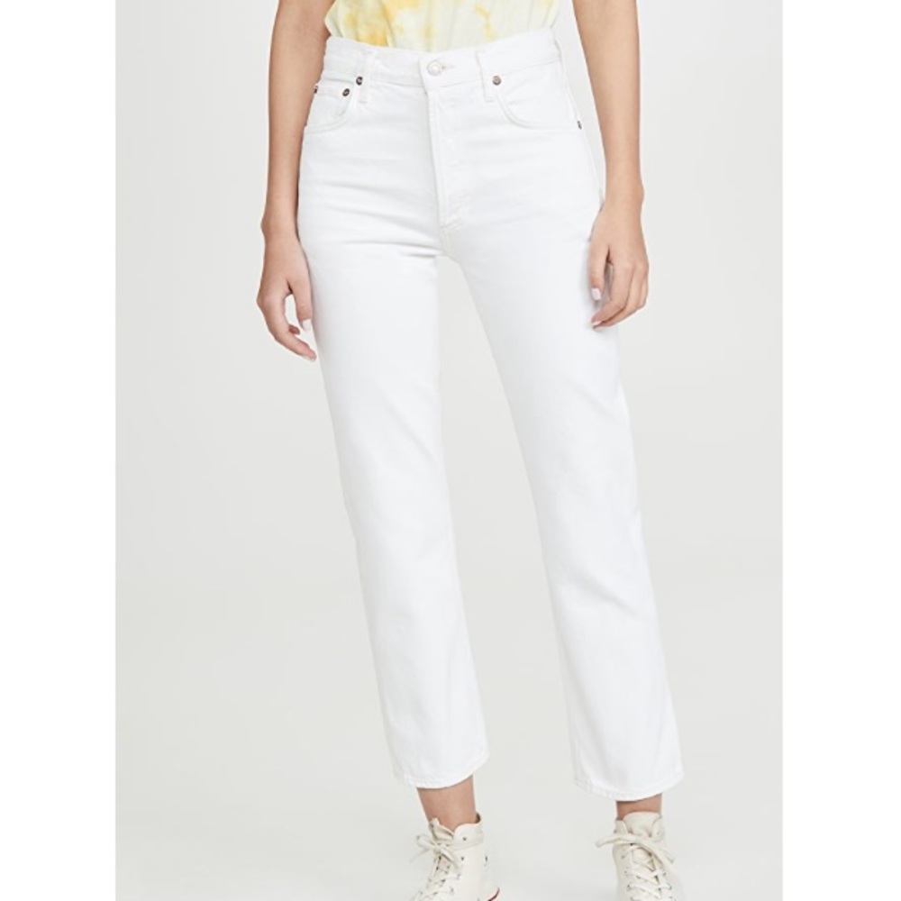 AGOLDE Ripley Mid Rise Straight Jeans 27 Tissue